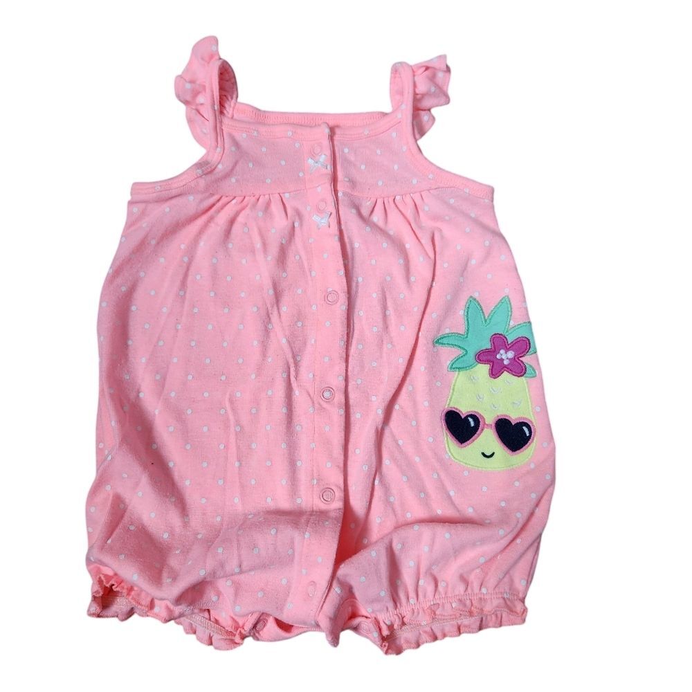 Carter's Baby Girls' Pineapple Polka-Dot Romper Size 9 Months